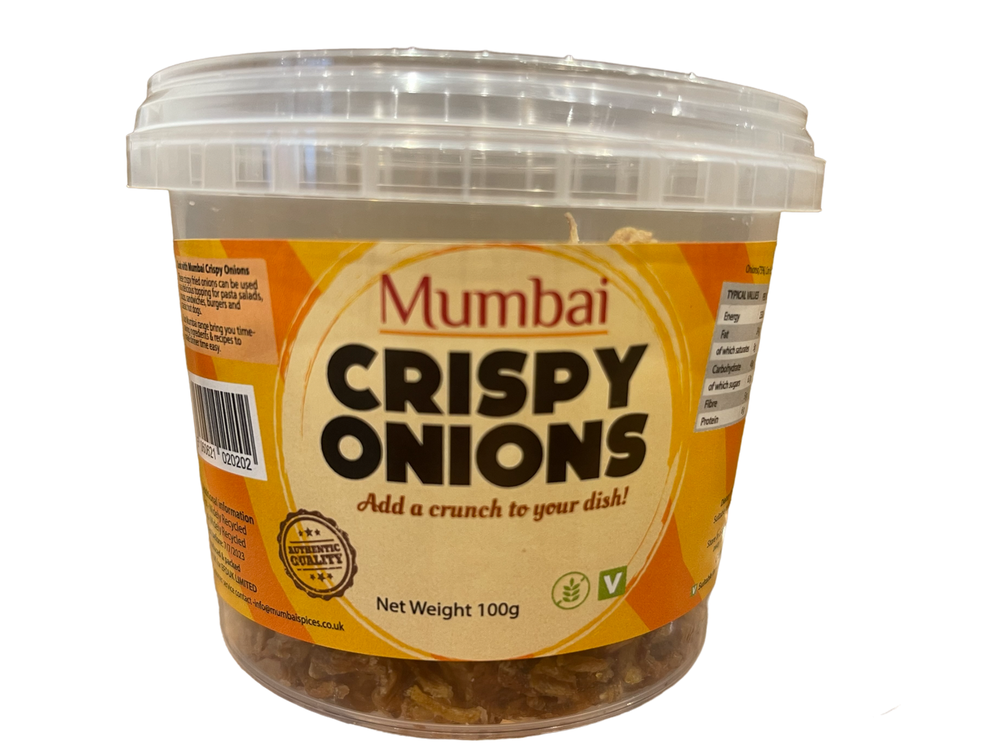 Crispy Onions 3 x 100g Tub Mumbai Spice Mix